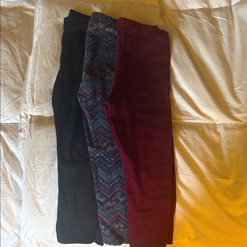 Kids Patterned and Solid Leggings Set